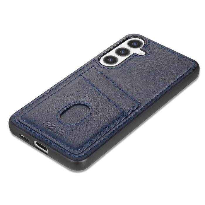 Bild 4, AZNS Samsung Galaxy S25 Skal Med Kortfack Läder Blå