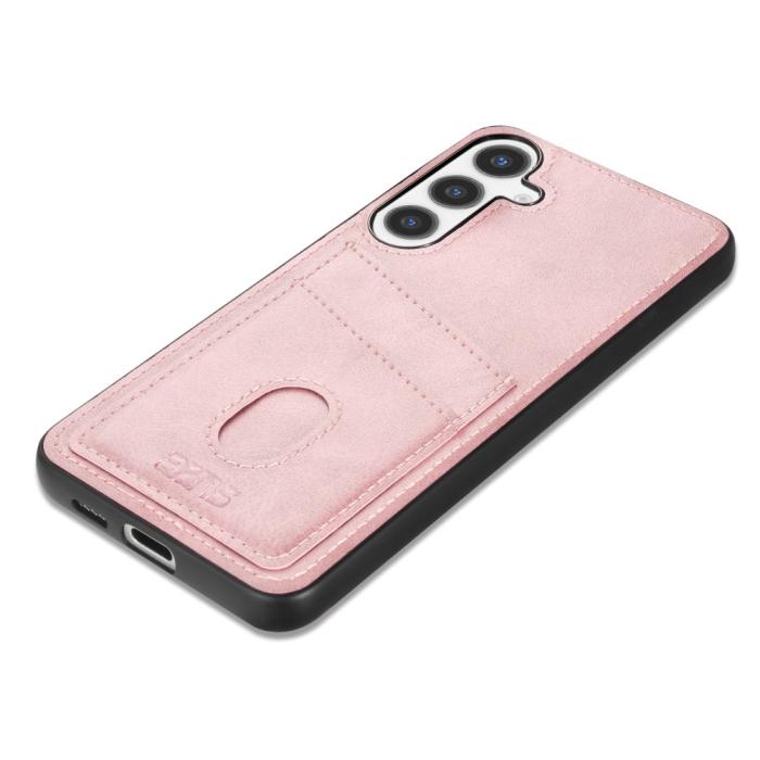 Bild 4, AZNS Samsung Galaxy S25 Skal Med Kortfack Läder Roséguld