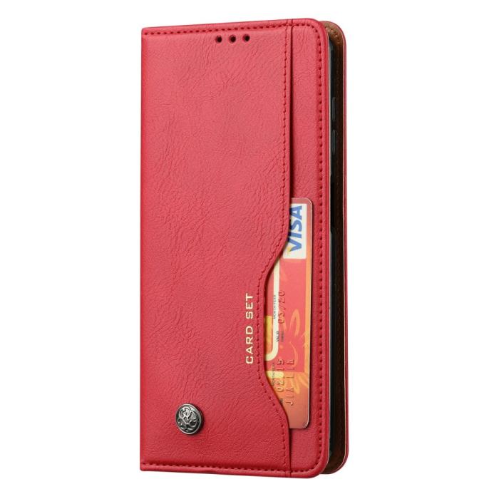 Bild 5, Samsung Galaxy S25 Fodral Flip Läder Med Kortficka Röd