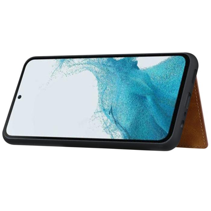 Bild 4, Samsung Galaxy S25 Läder Skal Med Kortfack Svart