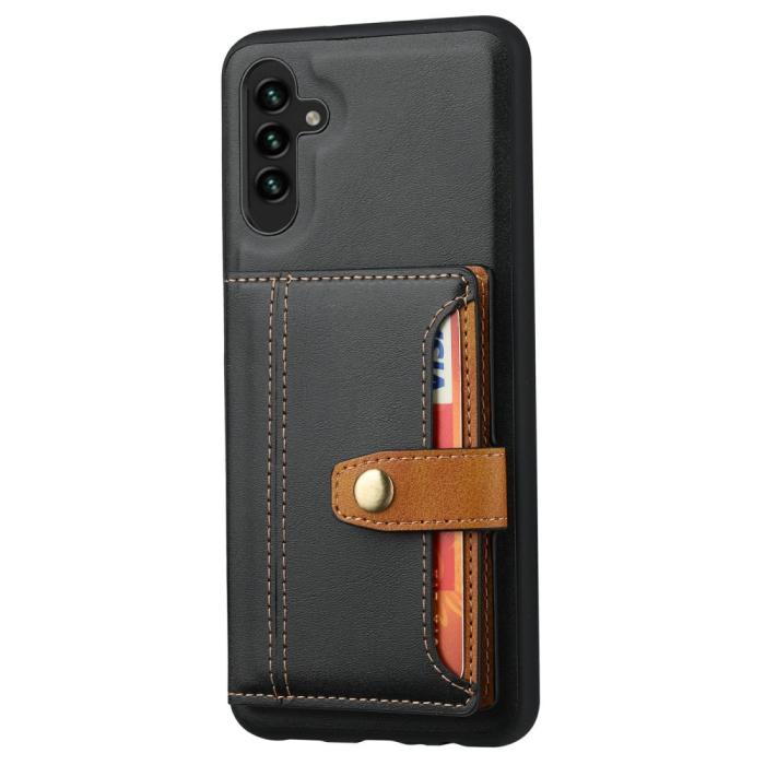 Bild 6, Samsung Galaxy S25 Läder Skal Med Kortfack Svart