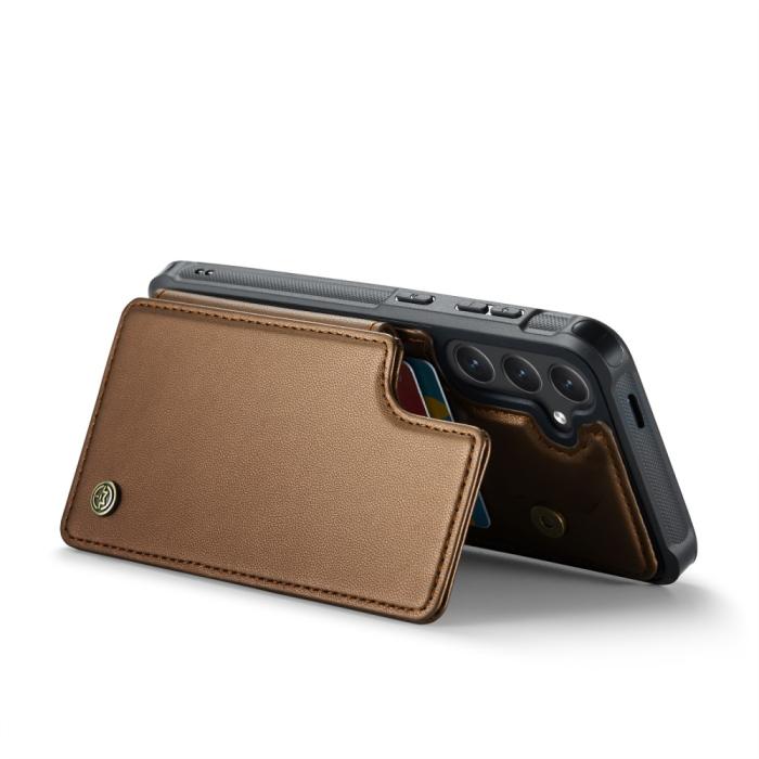 Bild 4, CASEME Samsung Galaxy S25 Skal RFID Kickstand Brun