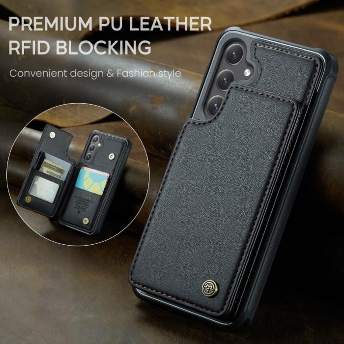 Bild 5, CASEME Samsung Galaxy S25 Skal RFID Kickstand Svart