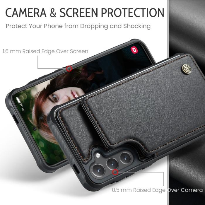 Bild 6, CASEME Samsung Galaxy S25 Skal RFID Kickstand Svart
