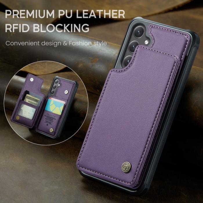 Bild 5, CASEME Samsung Galaxy S25 Skal RFID Kickstand Lila