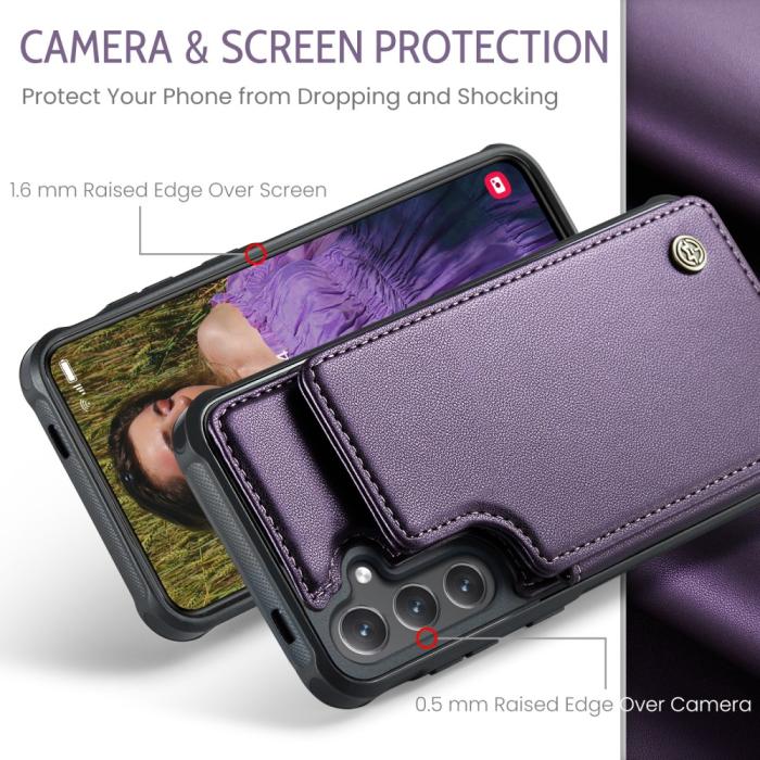 Bild 6, CASEME Samsung Galaxy S25 Skal RFID Kickstand Lila