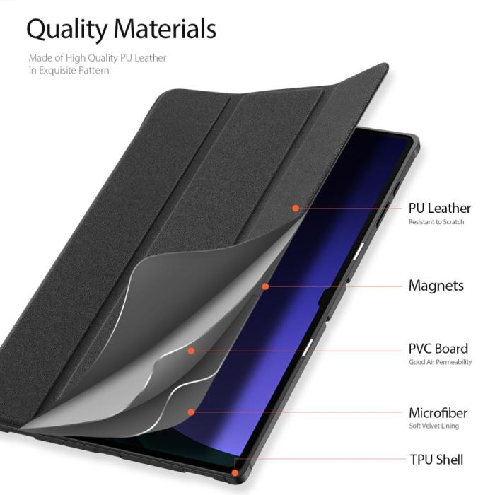 Bild 6, DUX DUCIS Galaxy Tab S10 Ultra/S9 Ultra/S8 Ultra Fodral DOMO