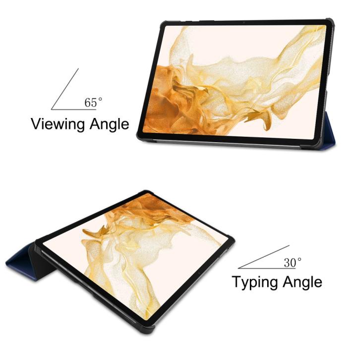 Bild 5, Galaxy Tab S10 Plus/S9 Plus/S9 FE Plus Fodral Tri-Fold Blå