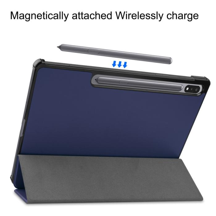 Bild 6, Galaxy Tab S10 Plus/S9 Plus/S9 FE Plus Fodral Tri-Fold Blå