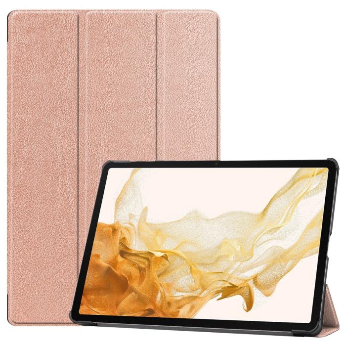 Bild 1, Galaxy Tab S10 Plus/S9 Plus/S9 FE Plus Fodral Tri-Fold Roséguld
