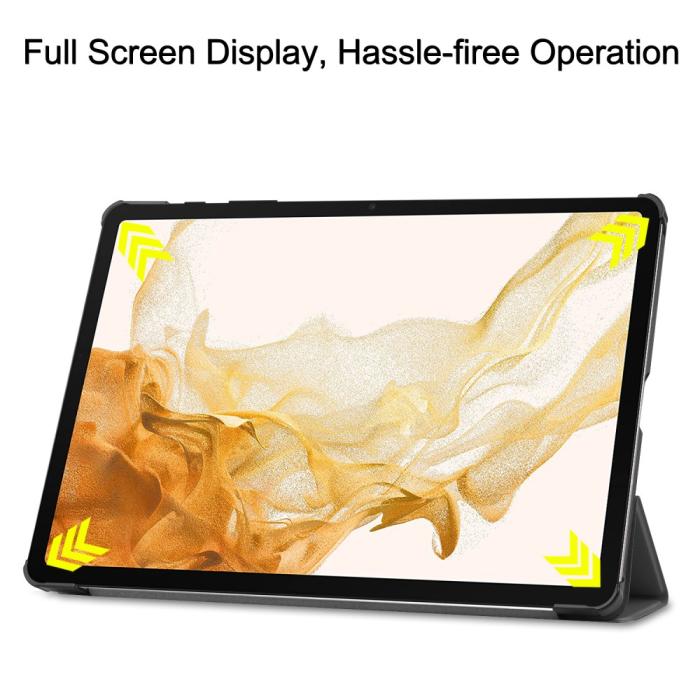 Bild 3, Galaxy Tab S10 Plus/S9 Plus/S9 FE Plus Fodral Tri-Fold Grå
