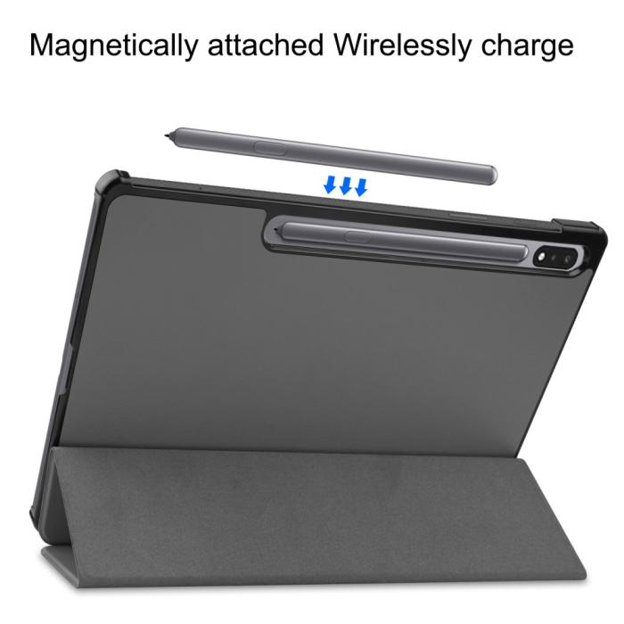 Bild 6, Galaxy Tab S10 Plus/S9 Plus/S9 FE Plus Fodral Tri-Fold Grå