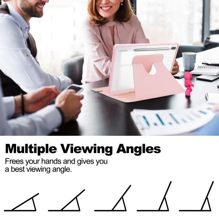 Bild 3, Samsung Galaxy Tab S10 Plus Fodral 360° Rotation Rosa