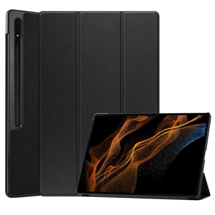 Bild 1, Galaxy Tab S10 Ultra/S9 Ultra/S8 Ultra Fodral Tri-Fold Svart