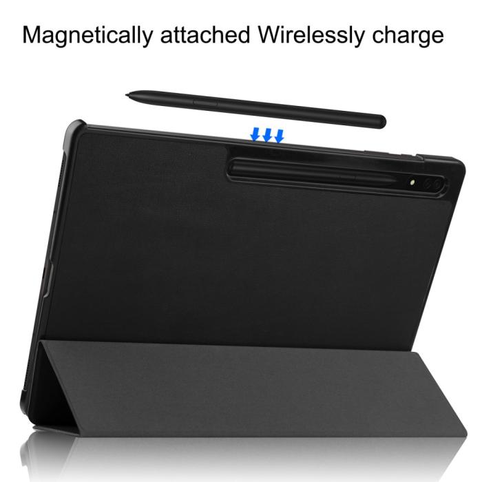 Bild 6, Galaxy Tab S10 Ultra/S9 Ultra/S8 Ultra Fodral Tri-Fold Svart