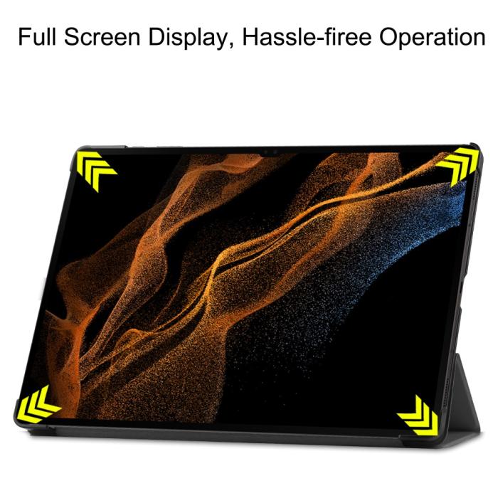 Bild 5, Galaxy Tab S10 Ultra/S9 Ultra/S8 Ultra Fodral Tri-Fold Grå