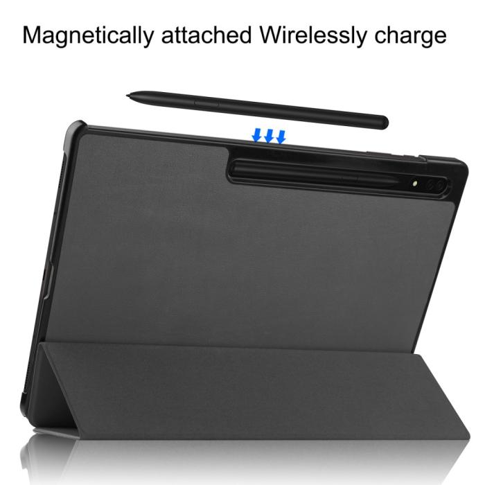 Bild 6, Galaxy Tab S10 Ultra/S9 Ultra/S8 Ultra Fodral Tri-Fold Grå
