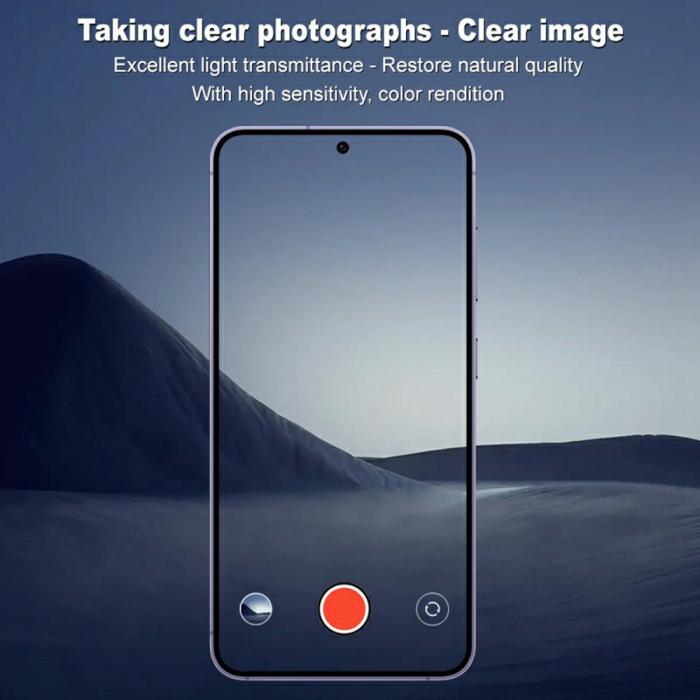 Bild 3, IMAK Samsung Galaxy S25 Linsskydd Härdat Glas Svart