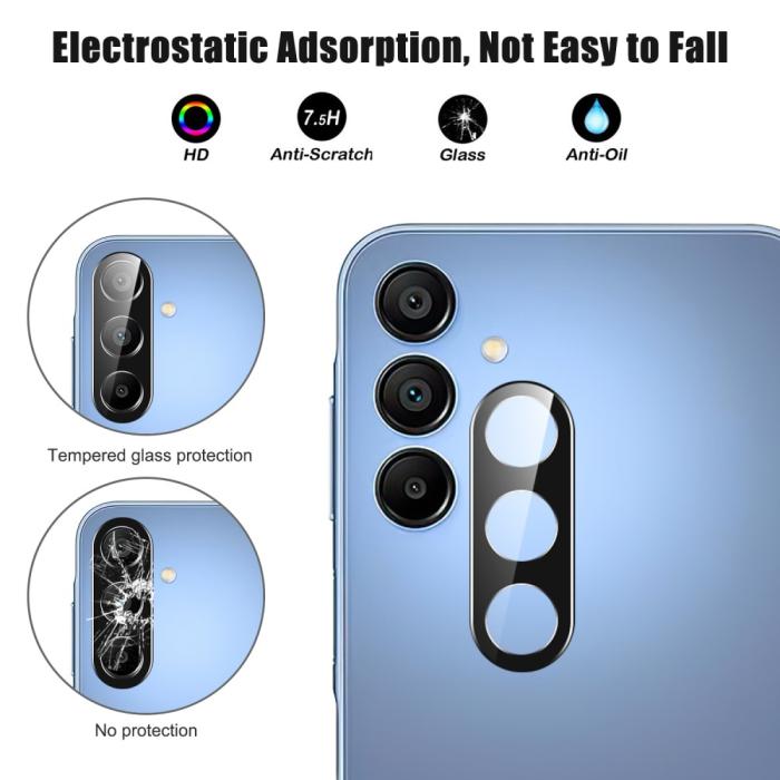 Bild 2, Samsung Galaxy S25 Linsskydd Härdat Glas Svart