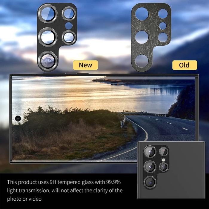 Bild 4, ENKAY Samsung Galaxy S25 Linsskydd Härdat Glas Svart