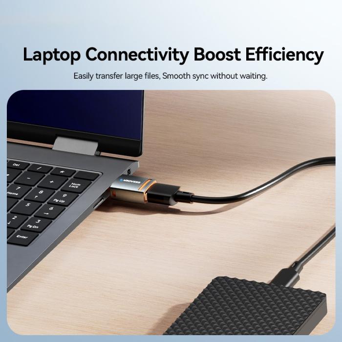 Bild 6, ESSAGER USB-C Till USB-A Adapter Grå