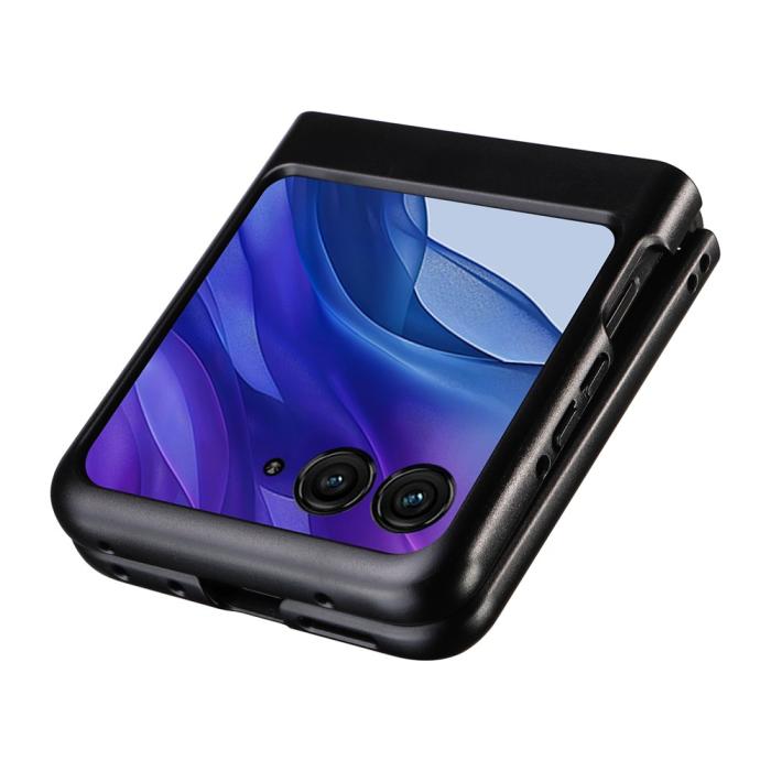 Bild 6, Motorola Razr 50 5G Skal Litchi Textur Svart