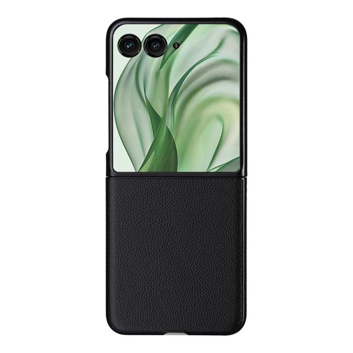 Bild 3, Motorola Razr 50 Ultra 5G Skal Litchi Textur Svart