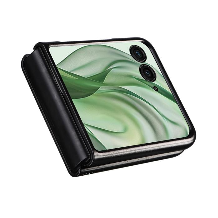 Bild 4, Motorola Razr 50 Ultra 5G Skal Litchi Textur Svart