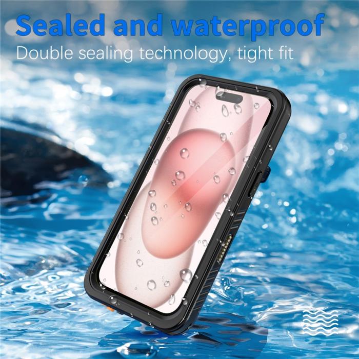 Bild 6, REDPEPPER iPhone 16 Skal 360 Vattentät IP68 Svart