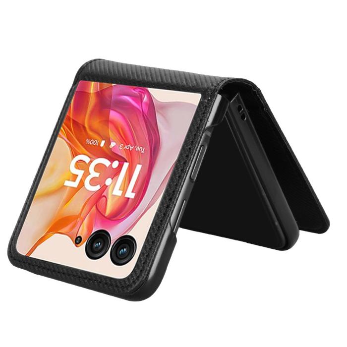 Bild 4, Motorola Razr 50 Ultra 5G Skal Med Kortfack Läder Svart