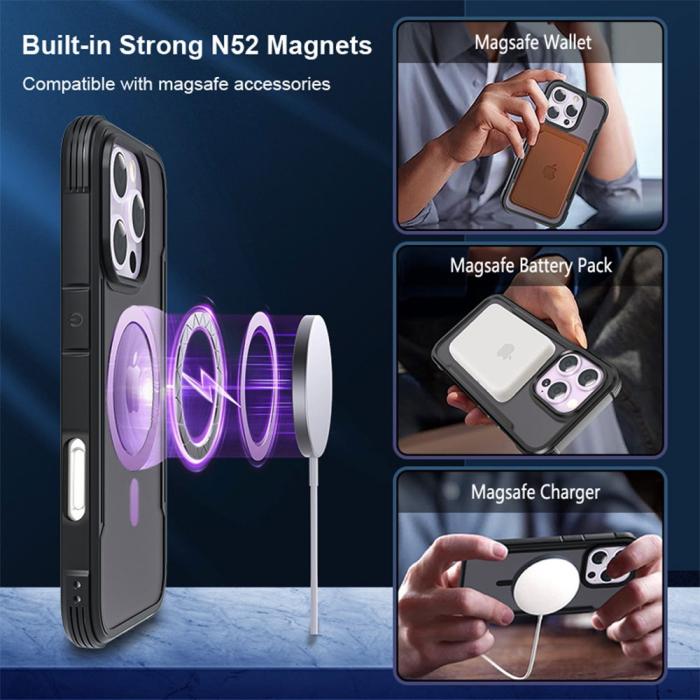 Bild 2, iPhone 16 Pro Max Skal MagSafe Thunder Series Svart
