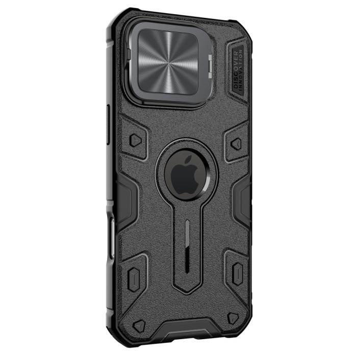 Bild 4, NILLKIN iPhone 16 Pro Max Skal MagSafe CamShield Armor Svart