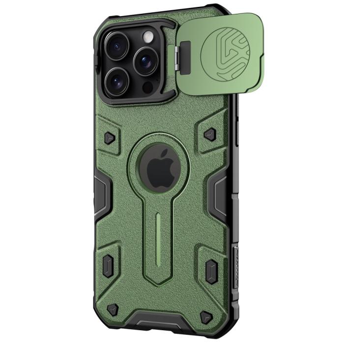 Bild 3, NILLKIN iPhone 16 Pro Max Skal MagSafe CamShield Armor Grön