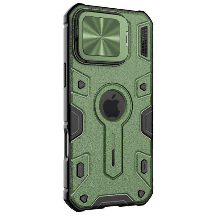 Bild 4, NILLKIN iPhone 16 Pro Max Skal MagSafe CamShield Armor Grön