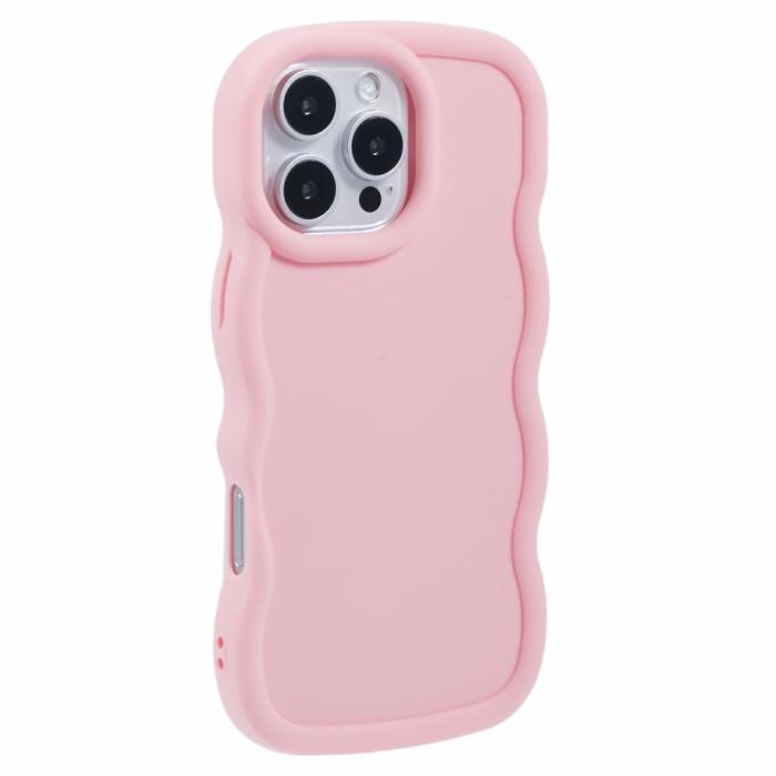 Bild 1, iPhone 16 Pro Mobilskal Wavy Ljus Rosa