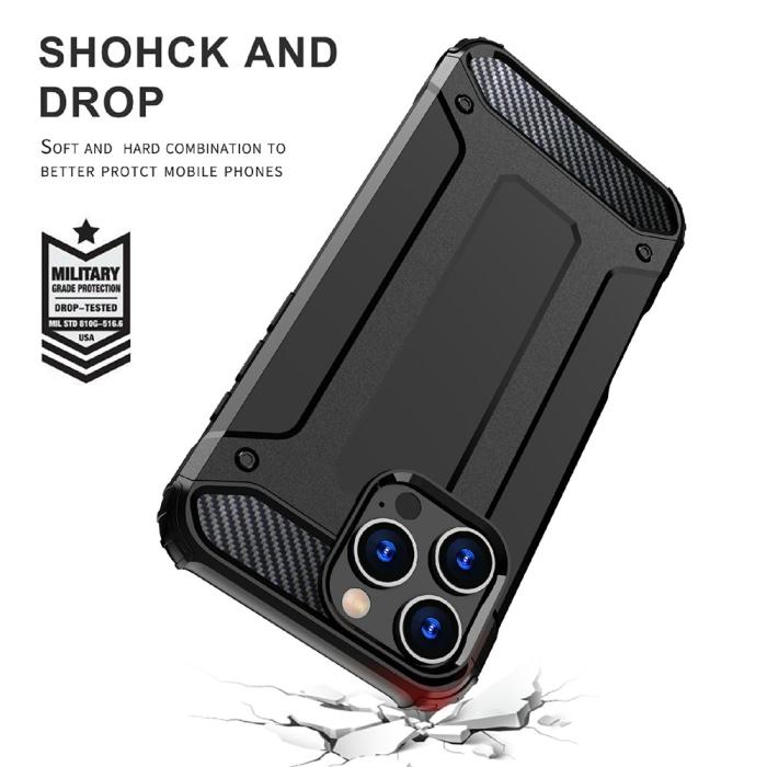 Bild 5, iPhone 16 Pro Skal Shockproof Armor Hybrid Svart