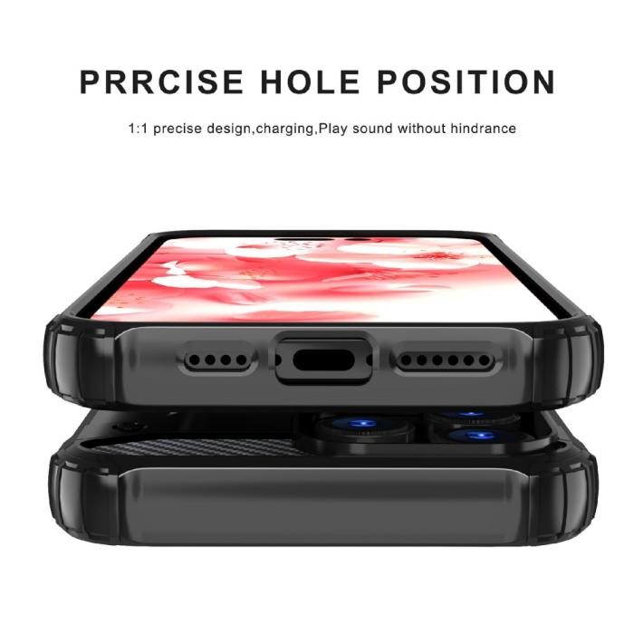 Bild 6, iPhone 16 Pro Skal Shockproof Armor Hybrid Svart