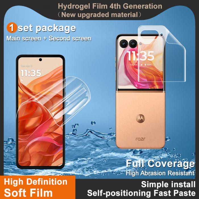 Bild 3, IMAK Motorola Razr 50 Ultra 5G Skärmskydd Heltäckande TPU