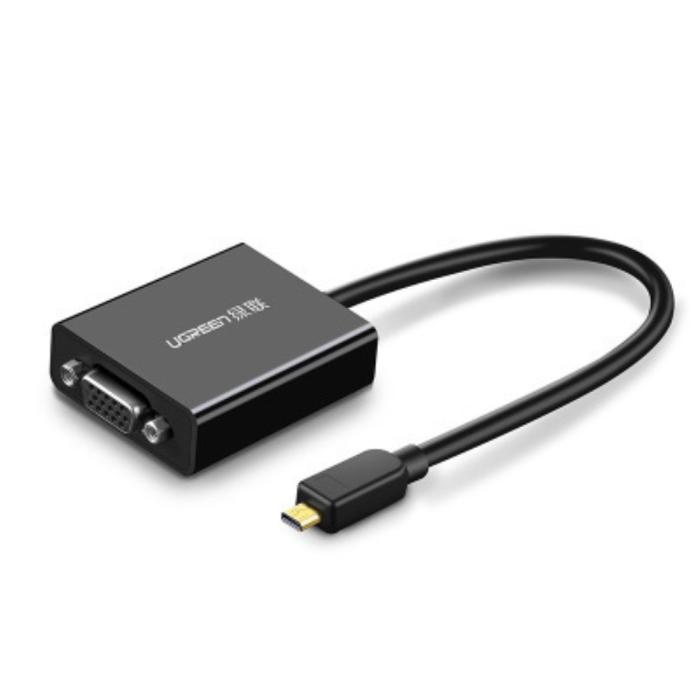 Bild 1, UGREEN 1080p Micro HDMI Till VGA Adapter Svart