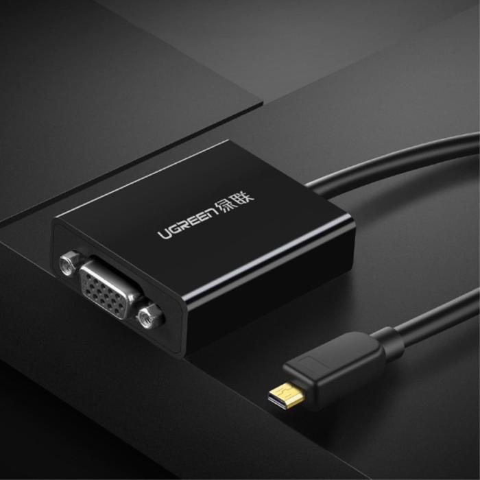 Bild 2, UGREEN 1080p Micro HDMI Till VGA Adapter Svart