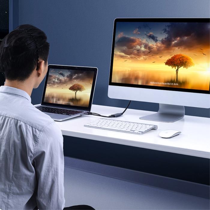 Bild 3, UGREEN HDMI Till Mini DisplayPort Adapter Grå