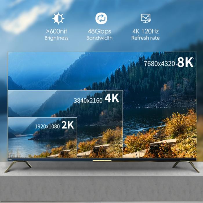 Bild 5, LENTION 1.5m 8K HDMI - HDMI Kabel Svart