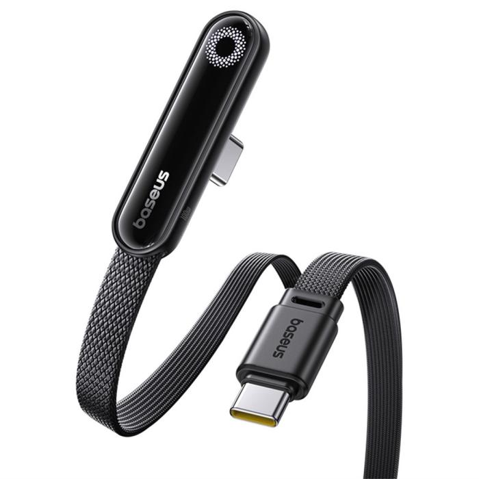 Bild 1, Baseus 1m 100W USB-C - USB-C Elbow Kabel Svart