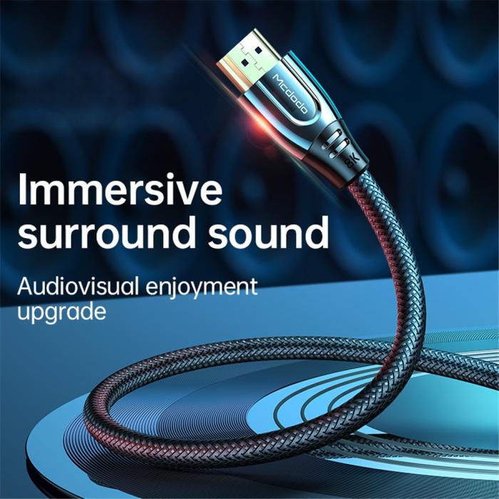 Bild 3, Mcdodo 2m 8K HD HDMI - HDMI Kabel Svart