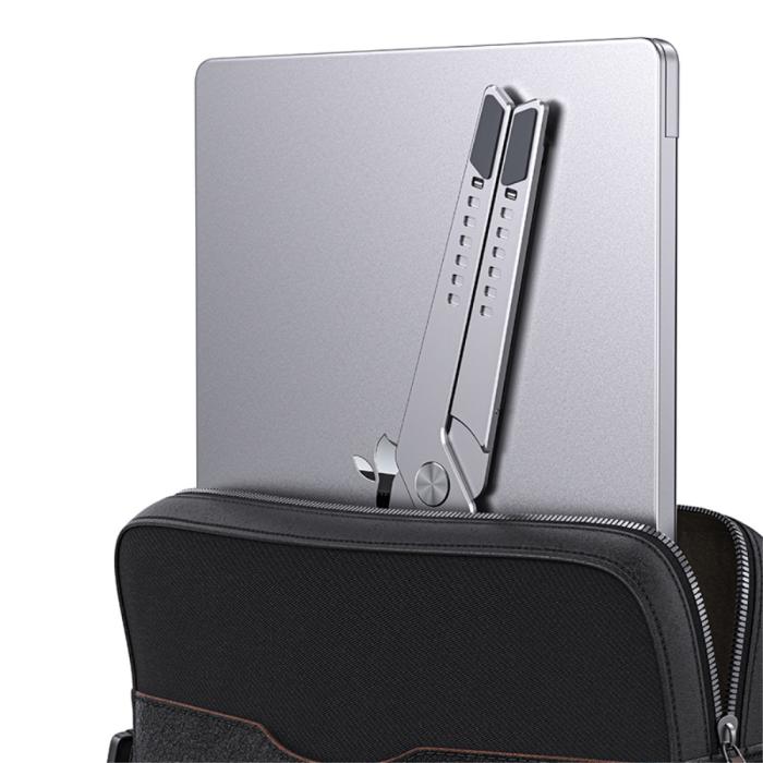 Bild 2, BONERUY Vikbart Laptop Stativ Silver