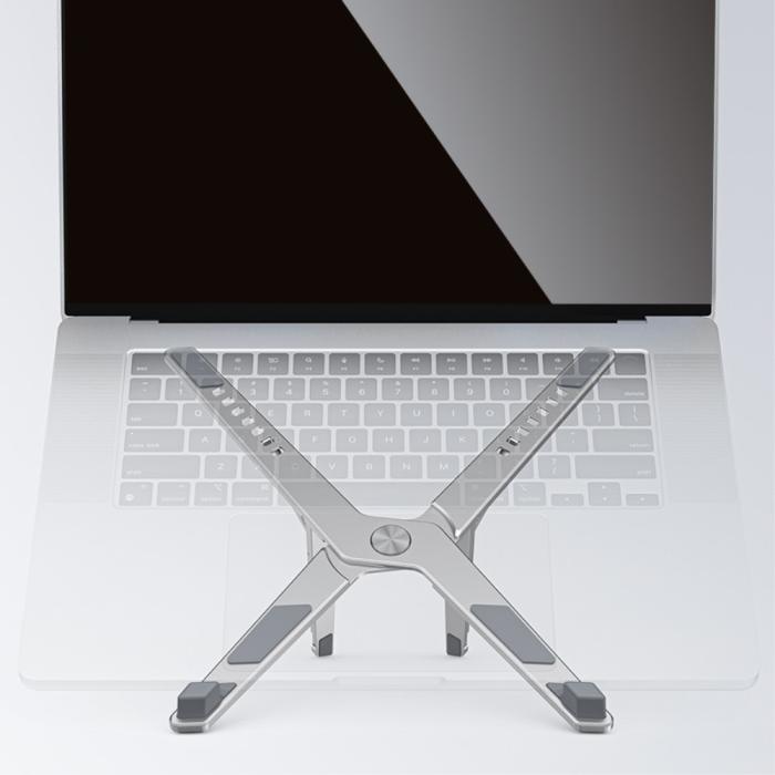 Bild 6, BONERUY Vikbart Laptop Stativ Silver