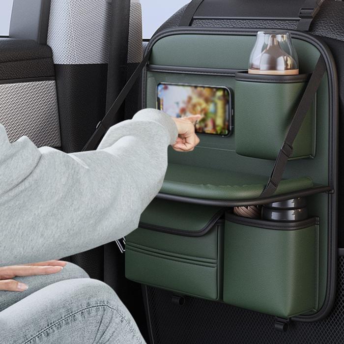 Bild 3, Bilorganisatör För Baksätet Med Utfällbart Bord Svart