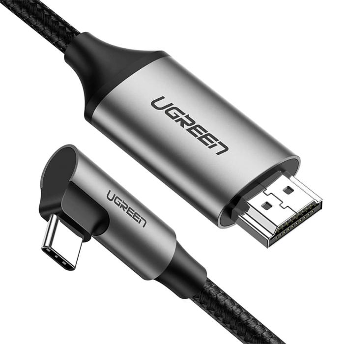 Bild 1, UGREEN 1.5m 4K 60Hz USB-C - HDMI Kabel Elbow Svart