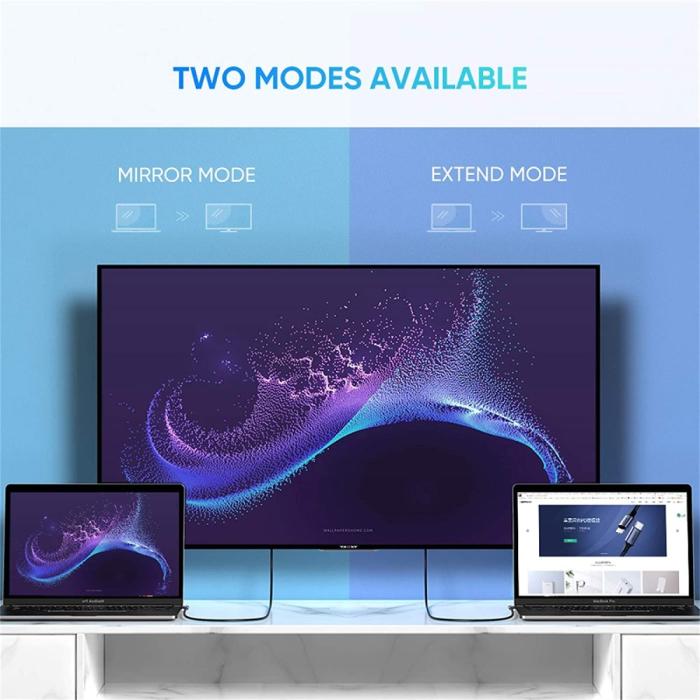 Bild 4, UGREEN 1.5m 4K 60Hz USB-C - HDMI Kabel Elbow Svart
