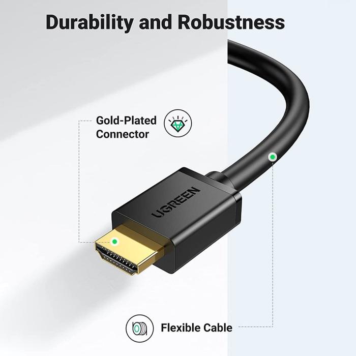 Bild 3, UGREEN 1m 60Hz HDMI - DVI Kabel Svart